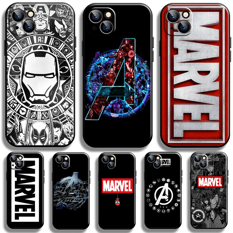 

Marvel Avengers Logo For Apple iPhone 13 12 11 Pro 12 13 Mini X XR XS Max SE 5 6 6s 7 8 Plus Phone Case Carcasa Silicone Cover
