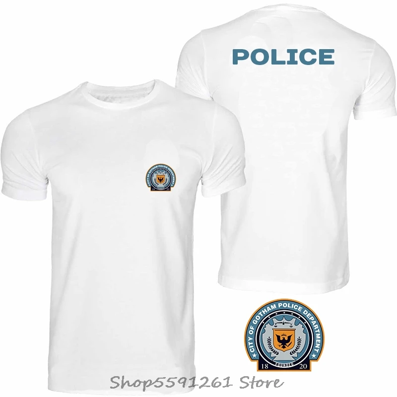 

Gotham City Police Department GCPD Of The Dark Knight Retro white Men T-shirt Hot Sales Summer Tops Tees Casual T Shirt