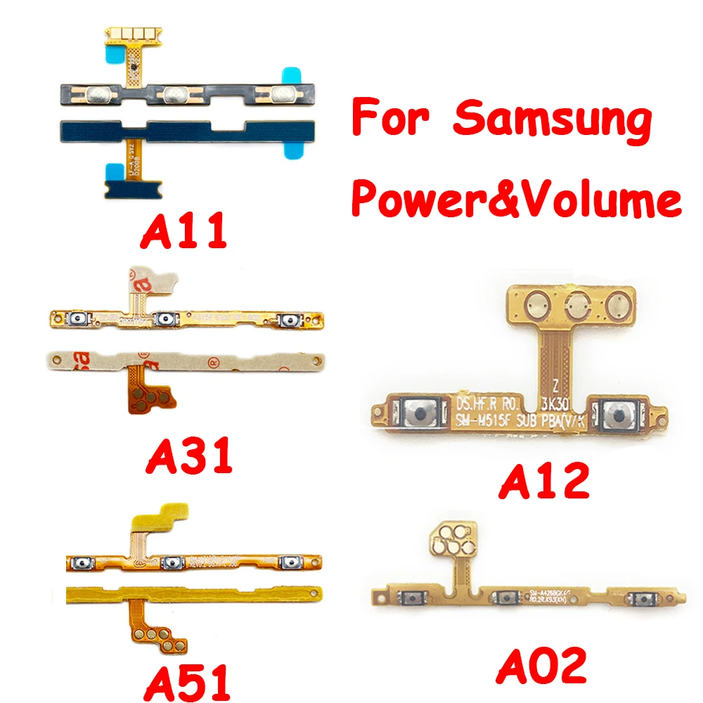 

New Power On Off Volume Up Down Button Flex Cable For Samsung A03S A03 Core A13 4G A22 A33 A73 A52 A53 5G A72 A01 A71 Flex Power