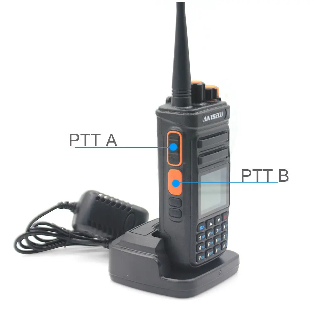 ANYSECU UVF9plus 10W UHF VHF Two Way Radio with Frequency Counter Function 6800mAh Dual Band Standby Walkie Talkie |