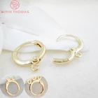 Серьги-кольца с покрытием 24-каратным золотом, 12 шт., 12 х14 мм, аксессуары сделай сам (2700)