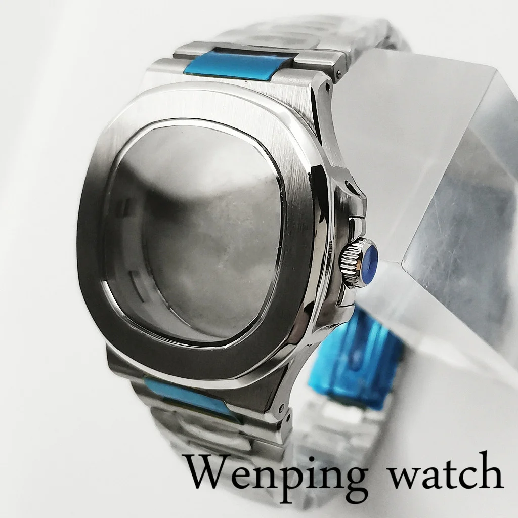 39 мм Серебристый стерильный чехол для часов с сапфировым стеклом подходит NH35 NH36