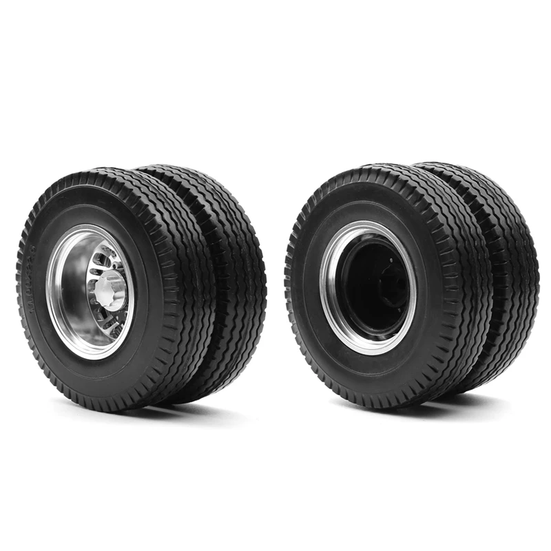 

2 шт. 85 мм жесткие резиновые шины, металлические колеса для 1/14 Tamiya RC тракторный грузовик MAN King Hauler ACTROS SCANIA запчасти для модификации