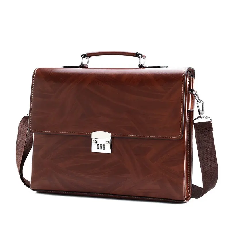 New Male Bring Password Lock Briefcase Diagonal Package Computer Laptop Bag Men Messenger Luxury Handbags Maleta school bag