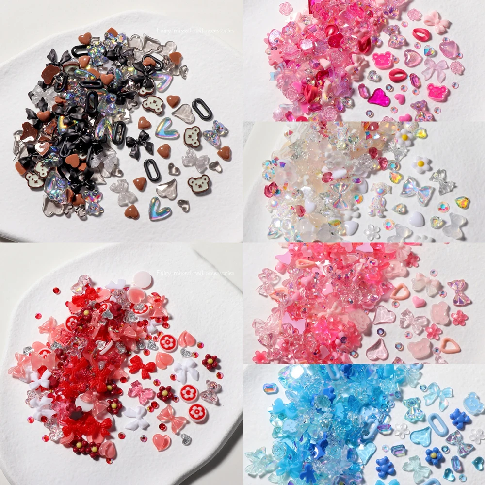 1 пакет сказочные разнообразные украшения блестки бант бабочка медведь подходят