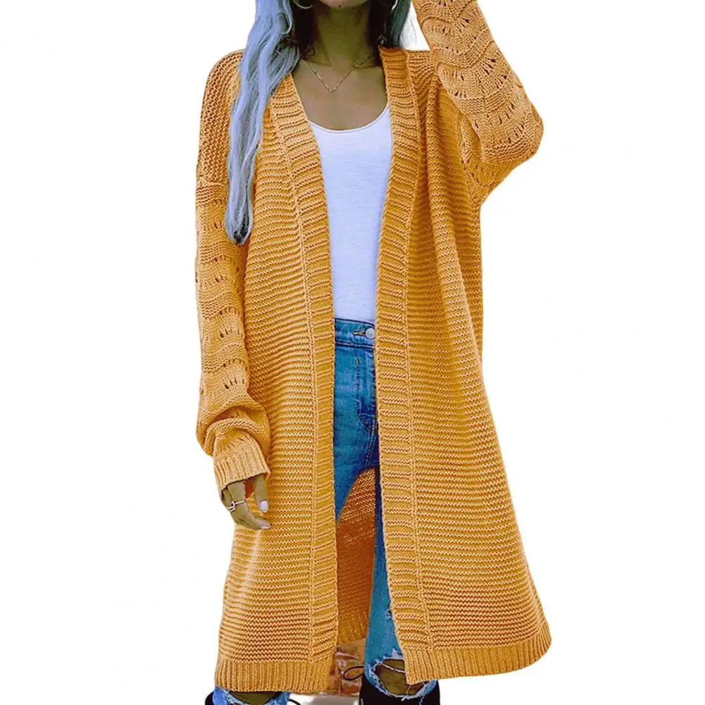 

Модный зимний женский свитер средней длины с воротником без воротника