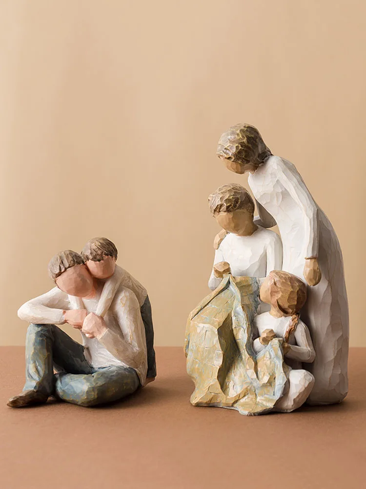 

Resin Statue People Model Figurines for Interior Living Room Decoration Christmas Mother's Day Birthday Wedding Gifts Home Decor