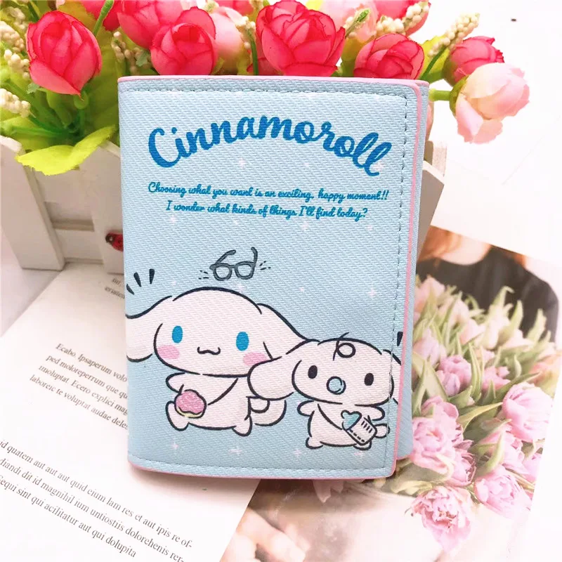 Женский кошелек Sanrio Hello Kitty Kuromi короткий бумажник с милым рисунком модный