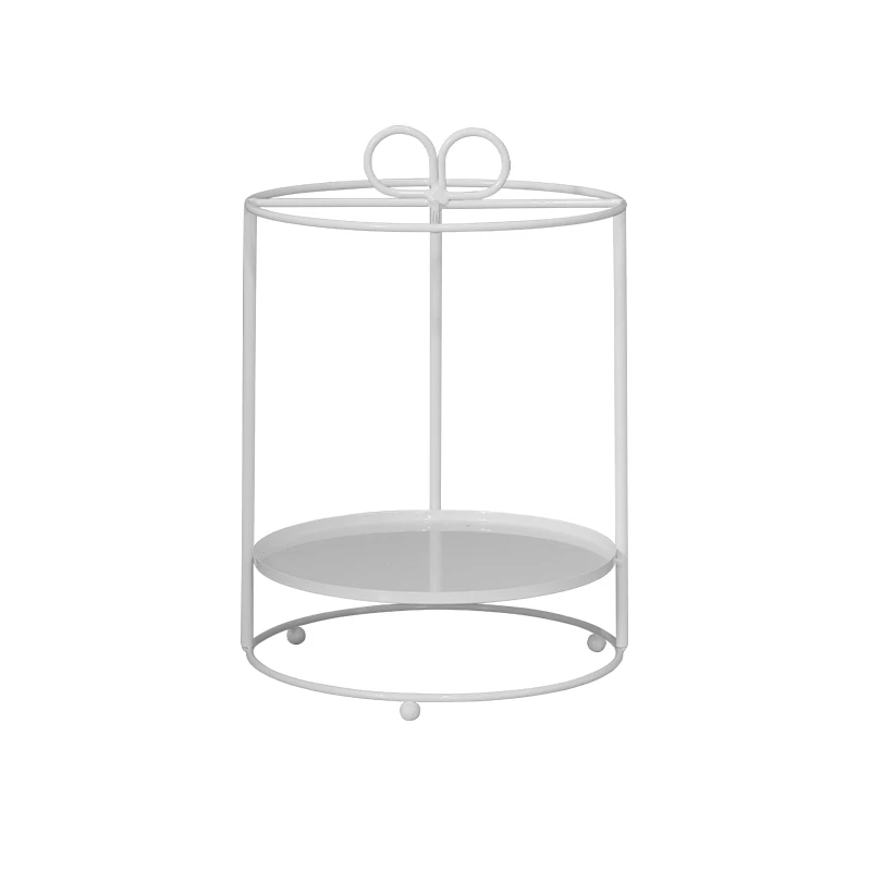 

White Dessert Table Decoration Wedding Ceremony Layout Table Display Stand Afternoon Tea Snack Plate Cylindrical Cake Shelf