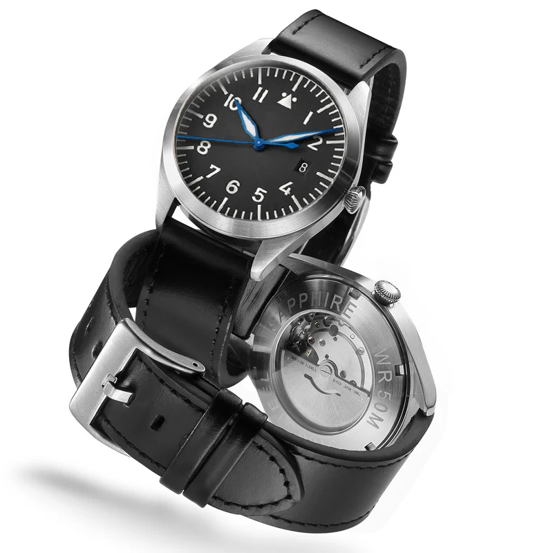 Szwajcarski Pilot automatyczny zegarek Reloj Automatico De Hombre Relojes mechaniczny zegarek Sapphire Steel Flieger zegarek japonia Uhr 1 Szwajcarski Pilot automatyczny zegarek Reloj Automatico De Hombre Relojes mechaniczny zegarek Sapphire Steel Flieger zegarek japonia Uhr 1