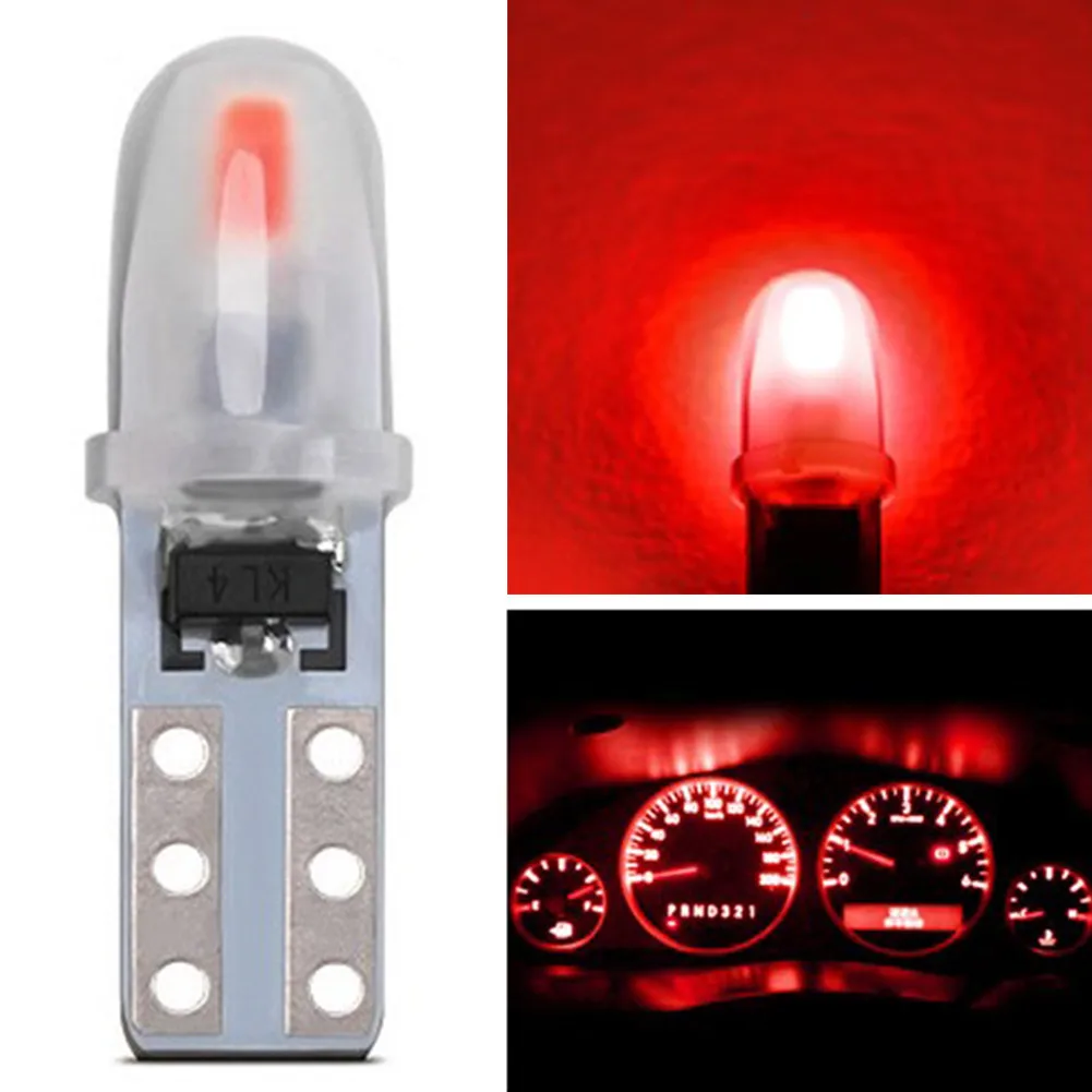 

10X Car LED Lights Non-polarity Panel Light T5 2-3014smd Car License Plate Light Brand New Auto Parts High Quality And Durable
