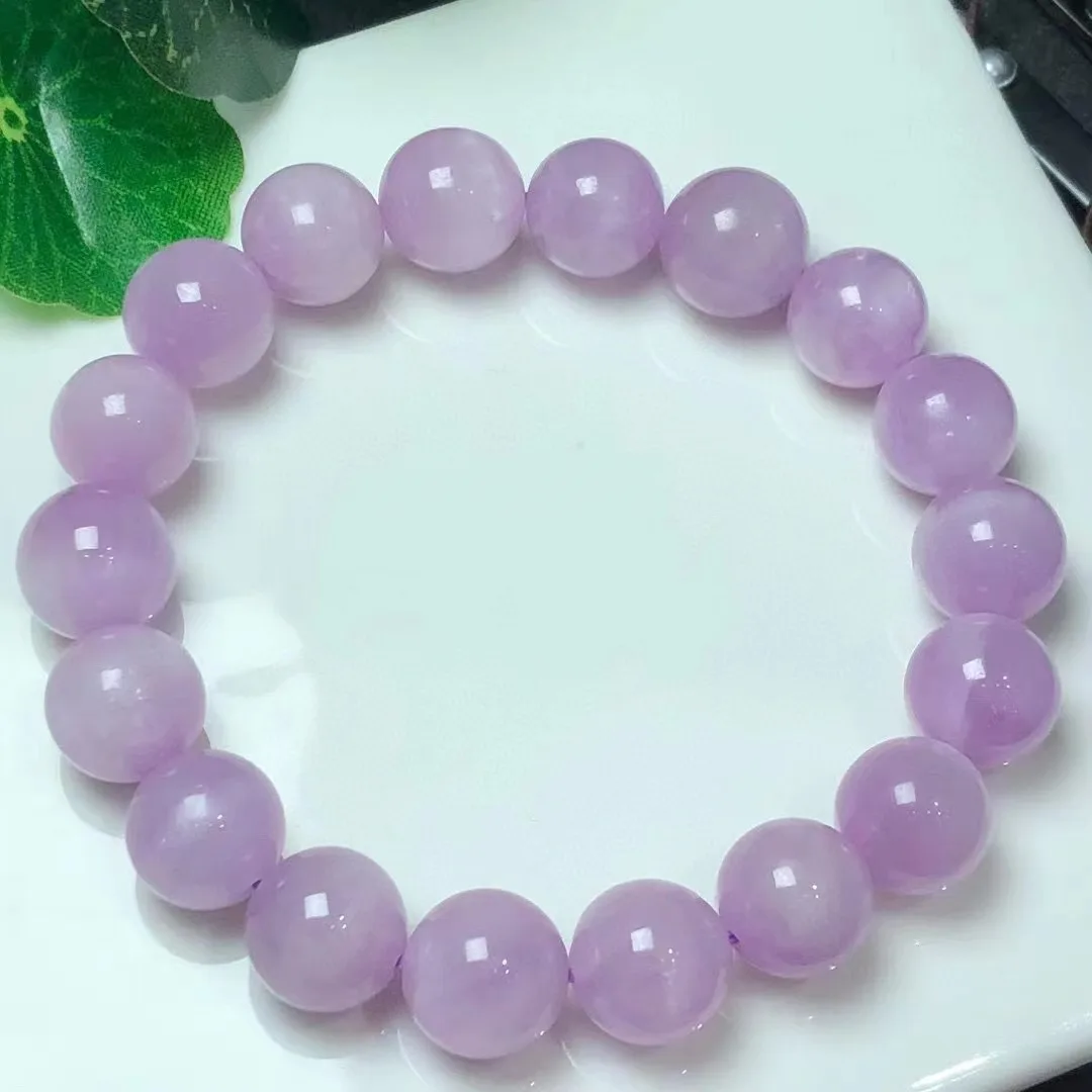 

11mm Pretty Popular Wholesale Natural Kunzite Crystal Bead Bracelet Healing Jewelry Gift For Friends