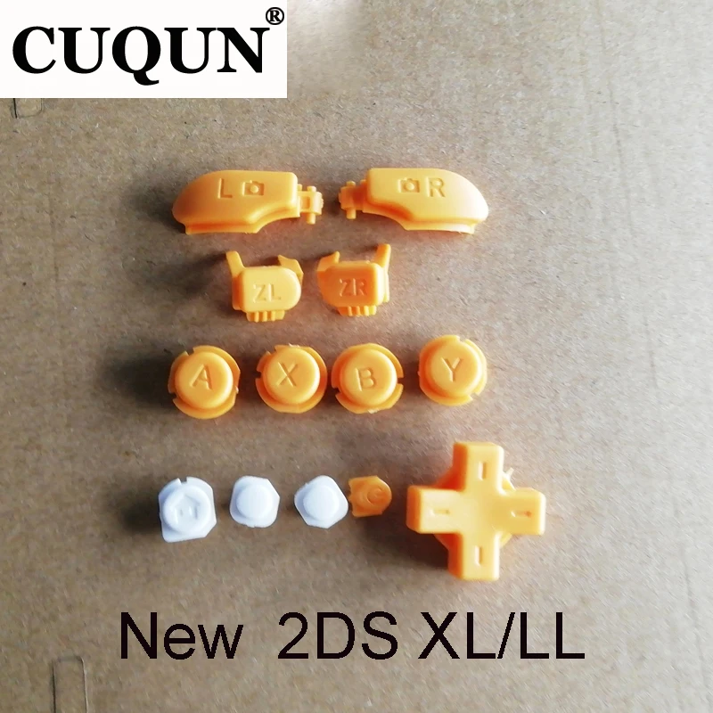 Replacement ABXY L R ZL ZR D Pad Cross Button Full Button Set For Nintend NEW 2DSXL/LL Plastic or Glass Lens
