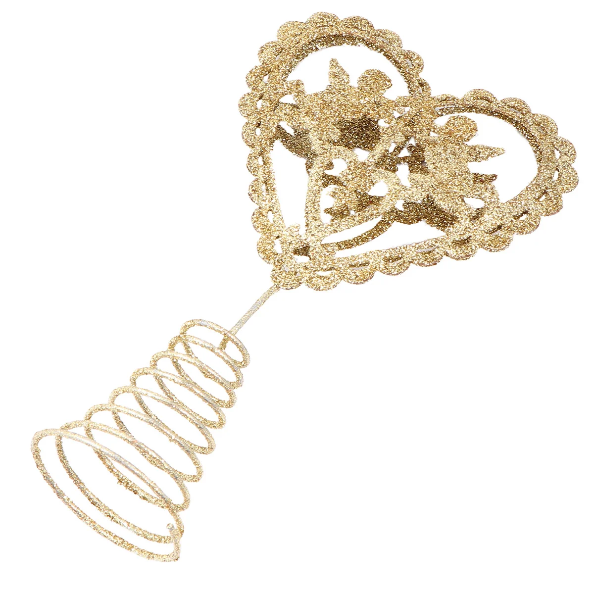 

Christmas Tree Decoration Top Star Metal Festival Treetop Toppers Sequin Trim Wedding Cupid