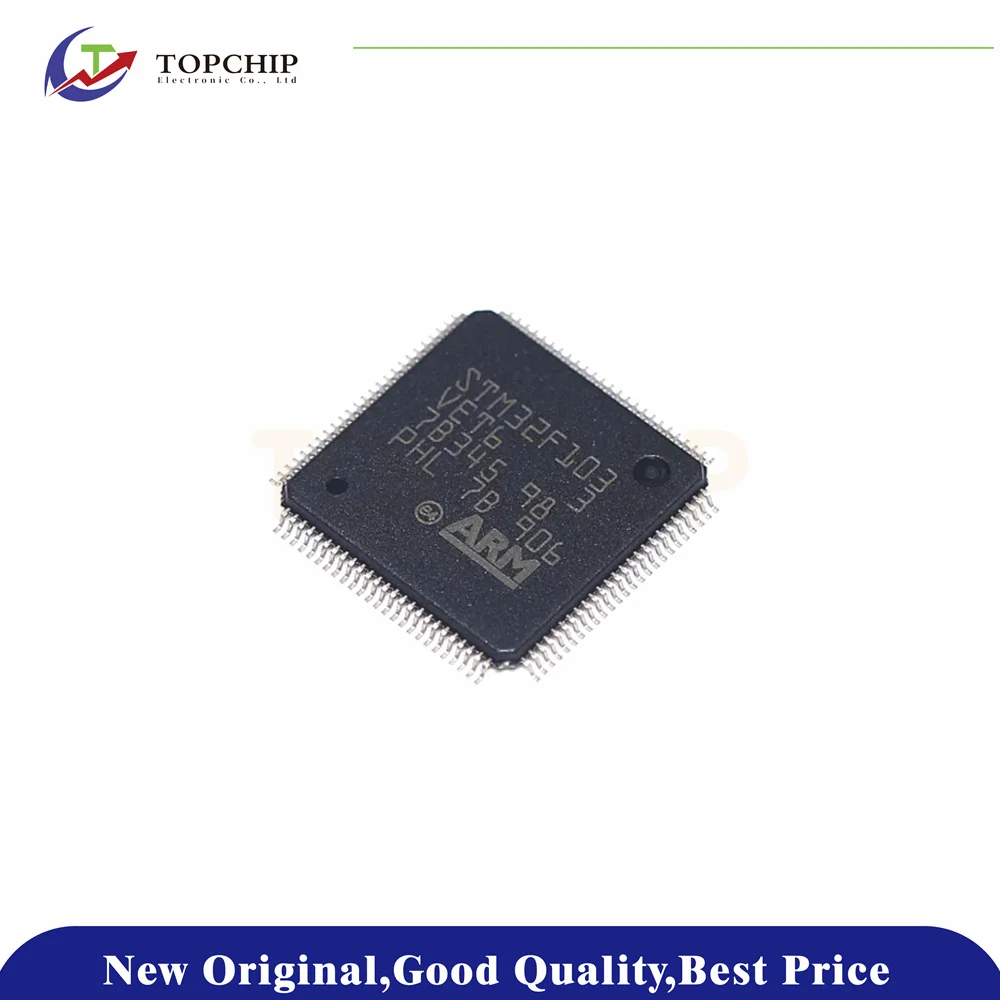 Новые оригинальные элементы микроконтроллера STM32F103VET6 512KB 2 В ~ 3,6 В ARM, 64 КБ 72 МГц, флэш-память 80 флэш-памяти (14x14)