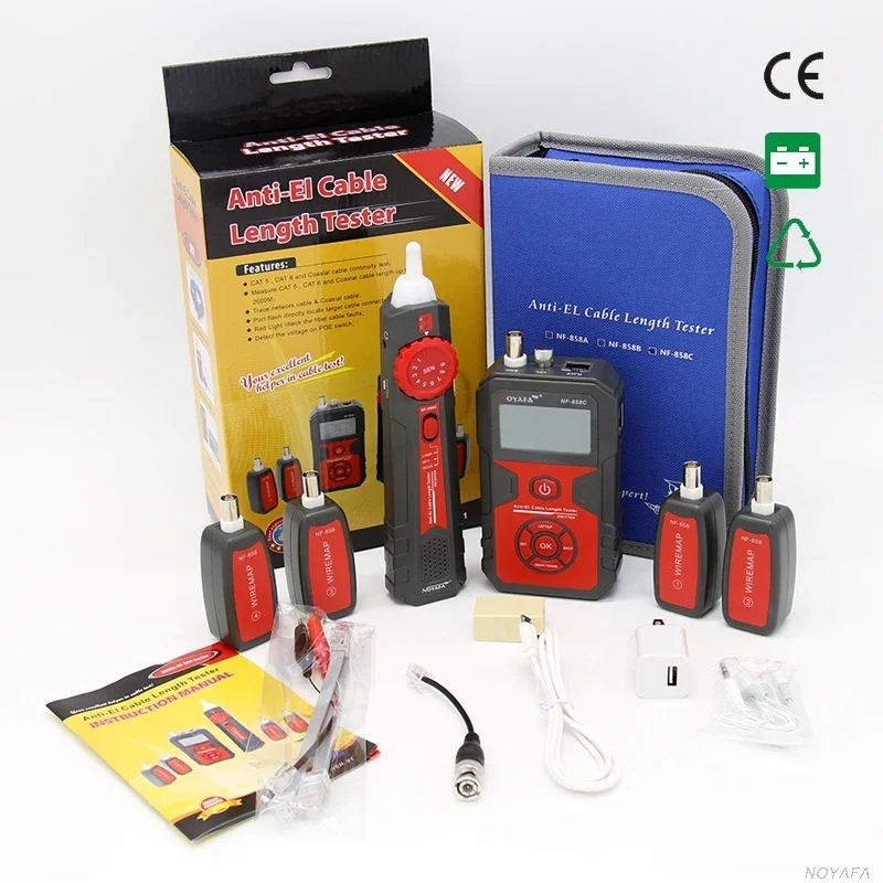 

NOYAFA NF-858C ЖК-кабель трекер сетевой кабель тестер локальной сети RJ45 кабель с тональным генератором тестер питания ПК