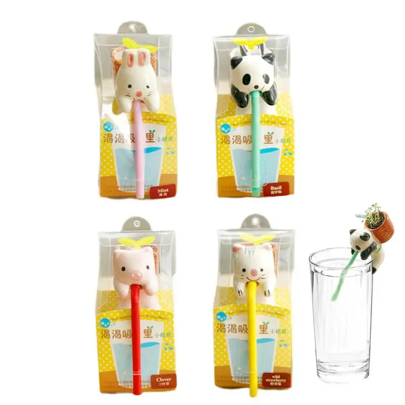 

Фотофон для кактуса, автоматический полив в помещении, солома, дизайн, животные, суккуленты, фарфоровые горшки для цветов