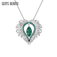 gems beauty angel wings feather pendant 925 sterling silver 45cm chains and necklaces for women luxury jewelry 2022 trend new
