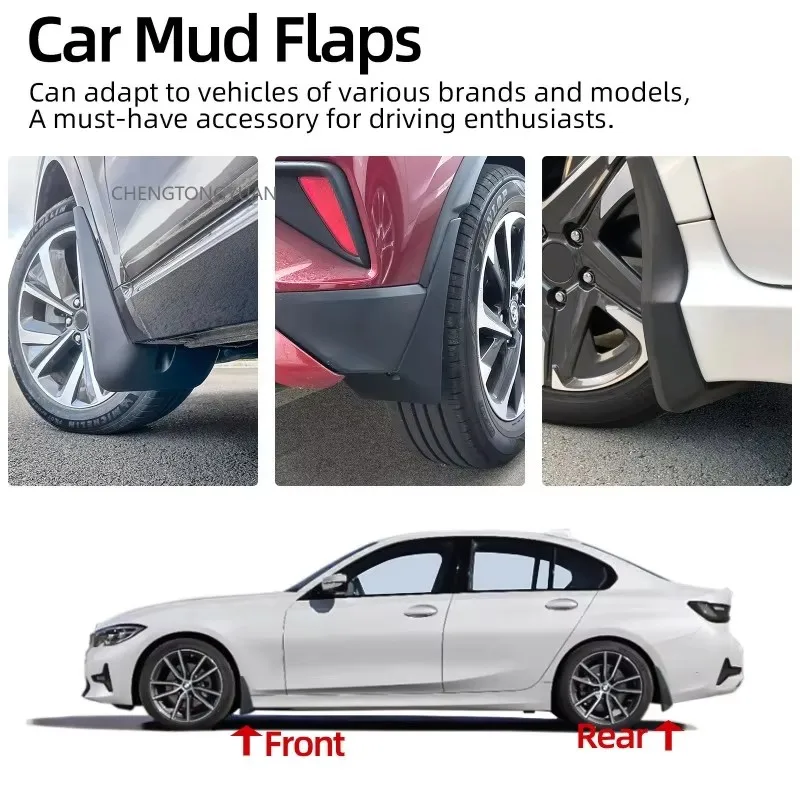 Фото Комплект из 4 брызговиков для передних и задних колес BMW 3 серии G20/G28 2020-2024 (седан, универсал) №1