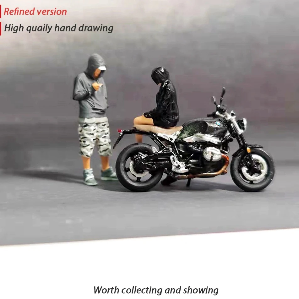 

Xufan 1:64 People Dolls Collectible Dioramas Figures Model Store Street Parking Buliding Layout Scenario Desk Decor Supplies