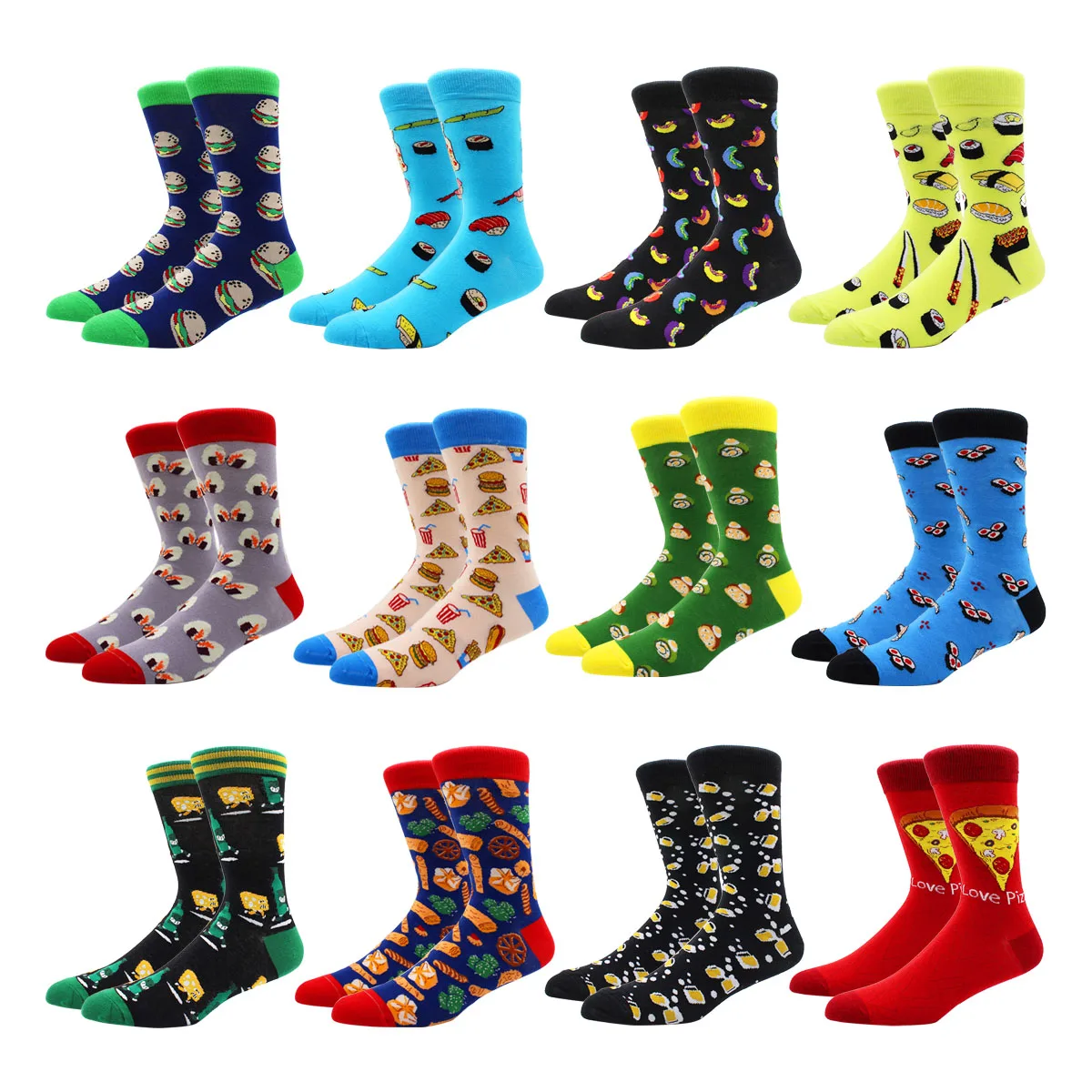 

Прямая поставка счастливые мужские носки дизайн еды смешные мужские носки Футбол Баскетбол скейтборд женские хлопковые короткие носки для...