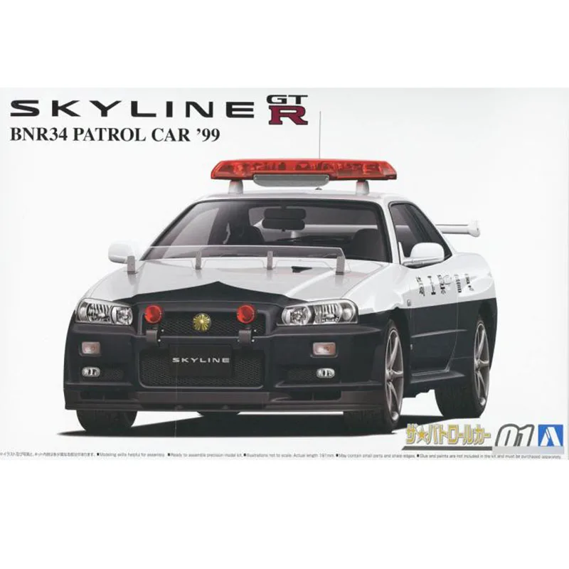 

Model Assembly Kit 1/24 Nissan BNR34 Skyline GT-R Patrol Car '99 06280