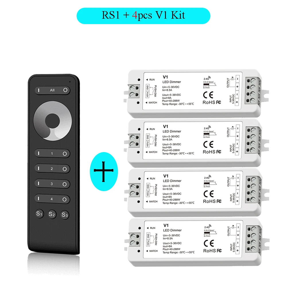 

4-зонный Диммер для светодиодов V1 RS1