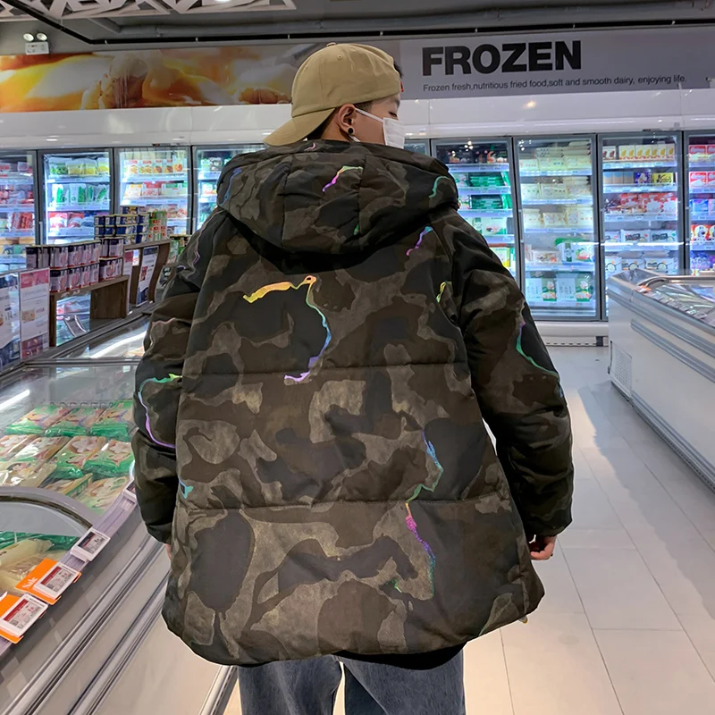 Casual Men's Winter Hooded Camouflage 90% Duck Down Jackets Outwear Thick Warm Parkas Windproof Puffer Coats Youth Tops Clothing
