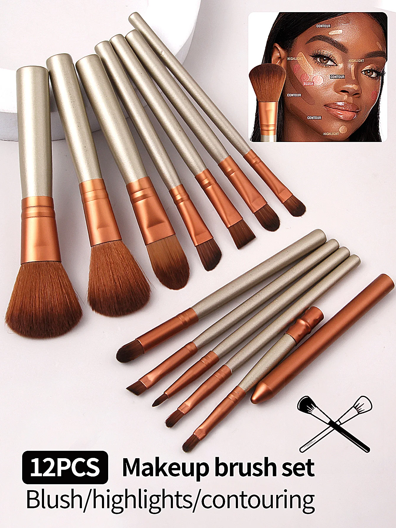 Набор кистей для макияжа ультрамягких 12 шт.