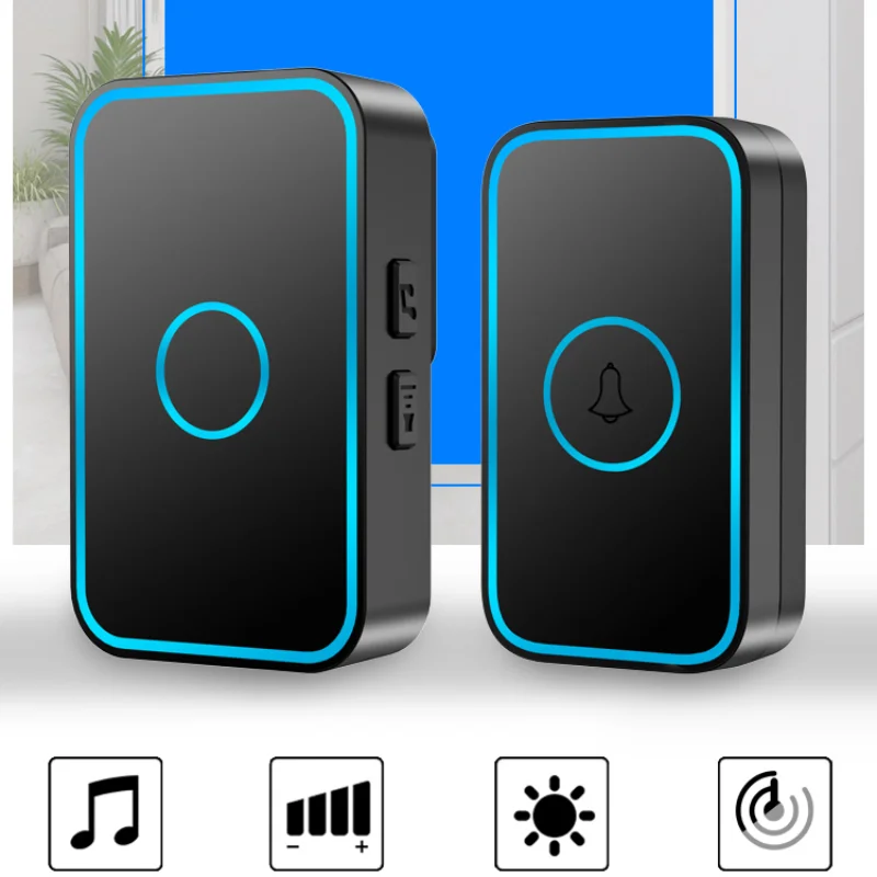 Smart Home Waterproof Outdoor Wireless Doorbell Security Protection Electronic Doorman Apartment Ring Bell Long Distance