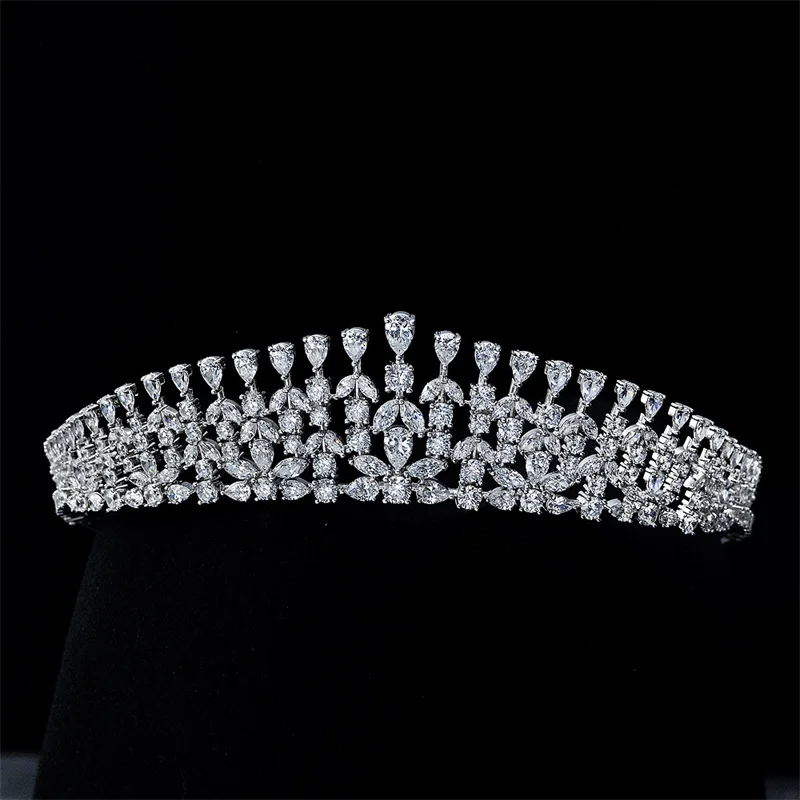 

Designer Fashion 925 Sterling Silver Jewelry 3A Cubic Zirconia Party Hair Crown