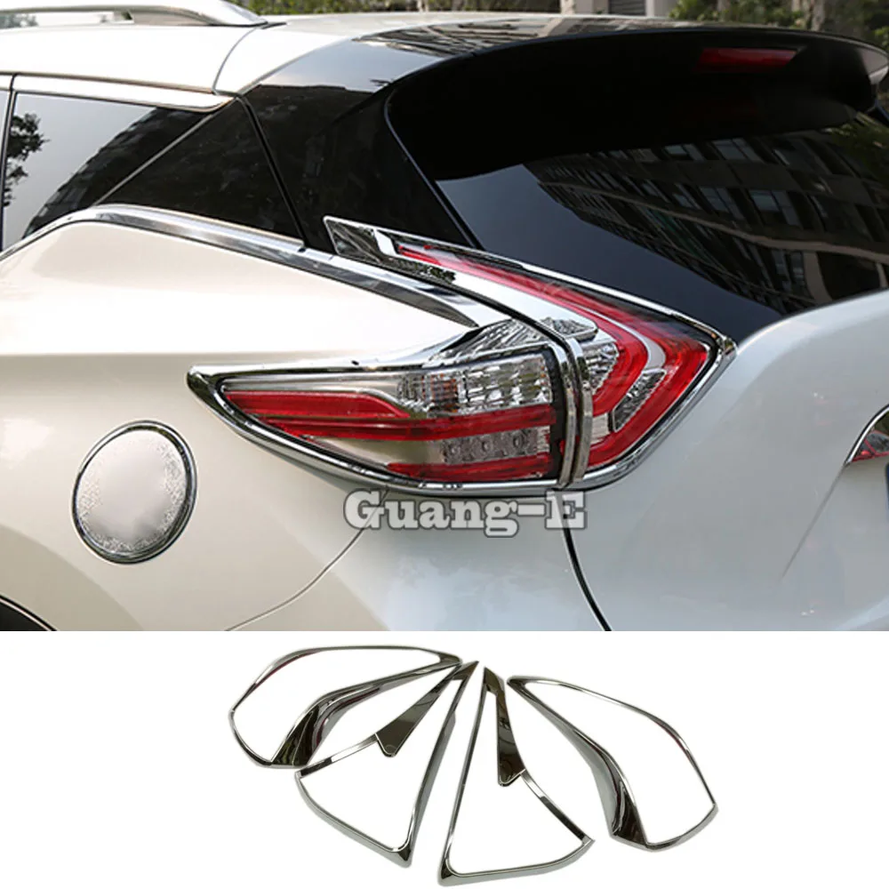 

Car Body Detector Styling ABS Chrome Cover Trim Back Tail Rear Light Lamp Frame 4pcs For Nissan Murano 2015 2016 2017 2018