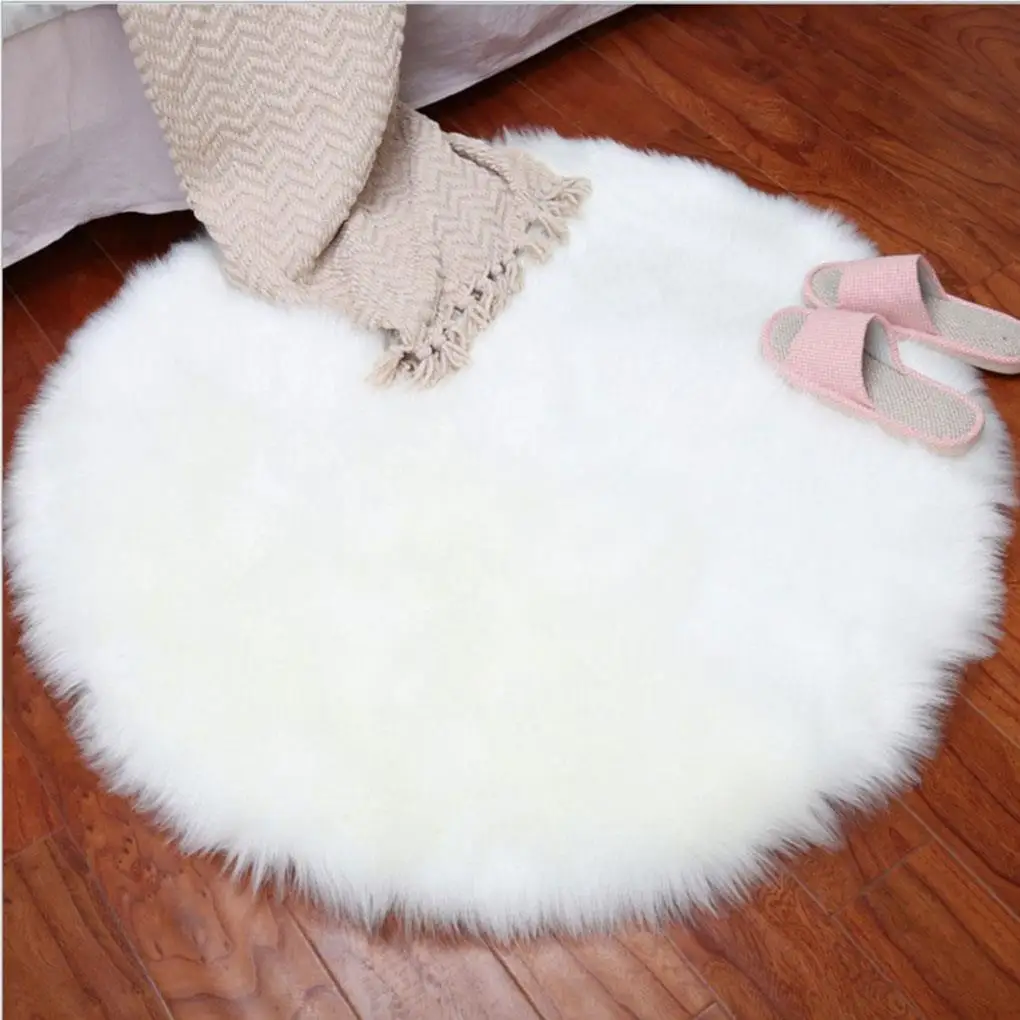 

Home Office Decoration Faux Animal Skin Carpet Ultra Soft Chair Sofa Cover Rugs Warm Hairy Carpet Seat Pad