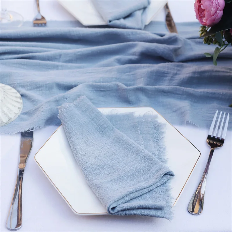 

European Linen Napkin Wedding Party Mouth Cloth Western Table Decoration Mat Cotton Table Flag Food Shooting Background