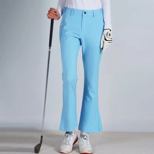 Женские брюки-клеш для гольфа на весну и лето, облегающие брюки сэластичным поясом, быстросохнущие дышащие женские спортивные брюки