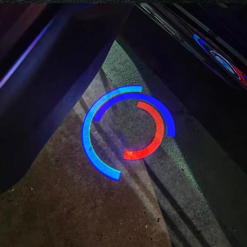 

Car 50th Anniversary Logo Car Welcome Light Atmosphere Laser Auto Door Light For BMW X1 X2 X3 X4 X5 X6 1 3 5 6 7 Series GT F30