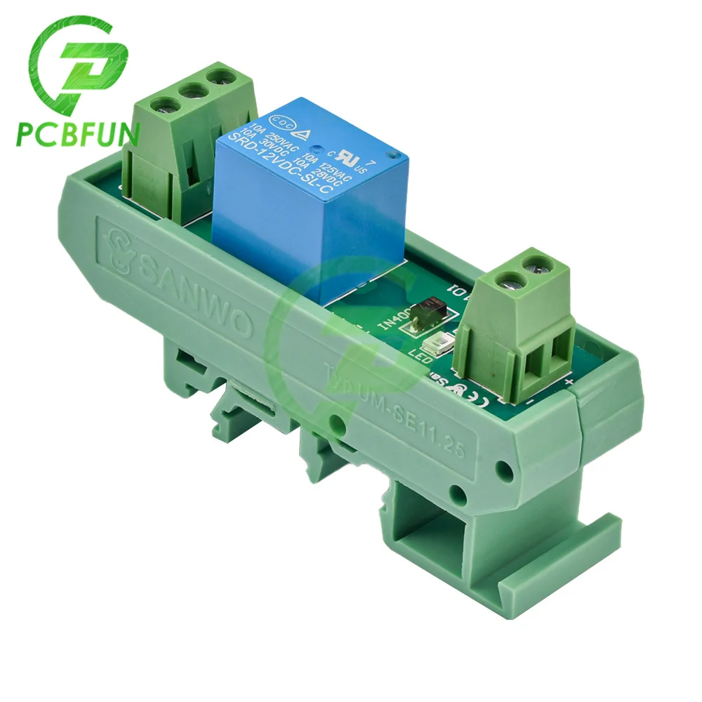Фото 5 В 12 В 1-канальный релейный модуль DIN-рейка MDC ount SRD-05VDC-SL-C SRD-12VDC-SL-C 10A PNP NPN Плата драйвера Плата выходового усилителя №3