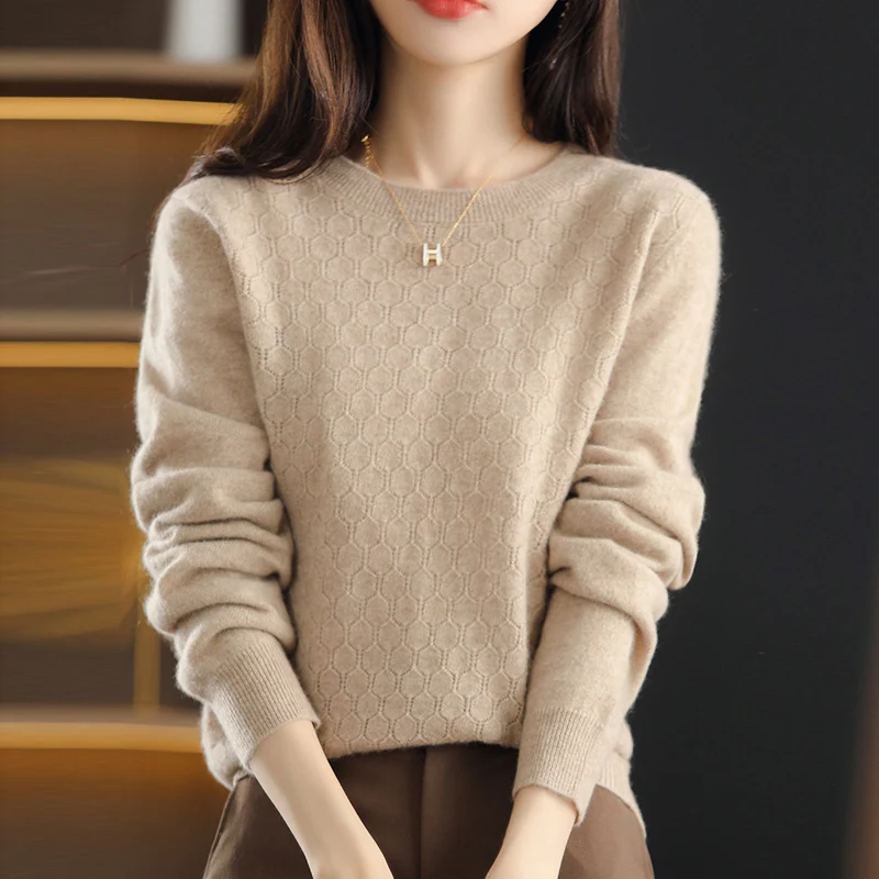 

Autumn and Winter 2022 100% Woolen Women's Sweater Pullover Knitted Undercoat Top