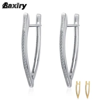silver color stud earrings for women minimalism dangling earring 2022 trend luxury trend fine sleeper wedding fashion jewelry