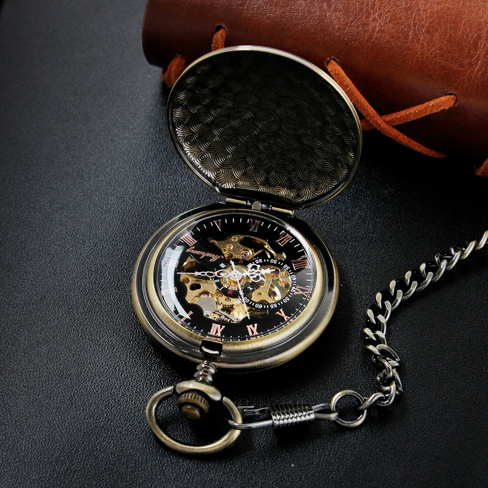 Classic Cross Badge Mechanical Pocket Watch High Quality Unisex Necklace Timing Pendant Mens and Women's Pocket Watch Renoj