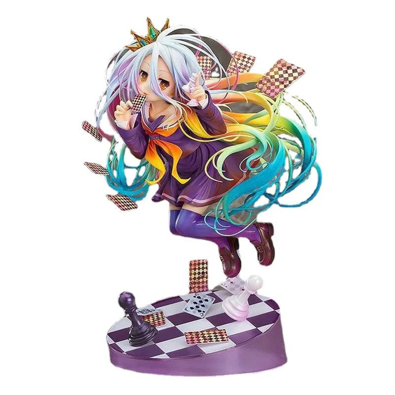 

19cm Anime No Game No Life Shiro Stephanie kawaii PARADE Schwi Action Figure Jibril Fairy Shampoo Figurine Doll fans Toys gift