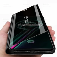 For Oppo Realme Pro Plus Case Smart Mirror Magnetic Flip Phone Cover Realme9 Realmi Realmy 9Pro  Stand Shockproof Fundas