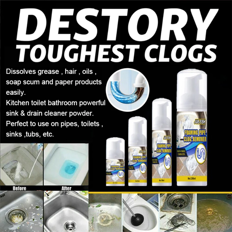 

100ml Deodorant Toilet Pipeline Pipe Agent Dredge Powerful Kitchen Sink Cleaner Clogging Sewer Fast Cleaning Tools Deodorization