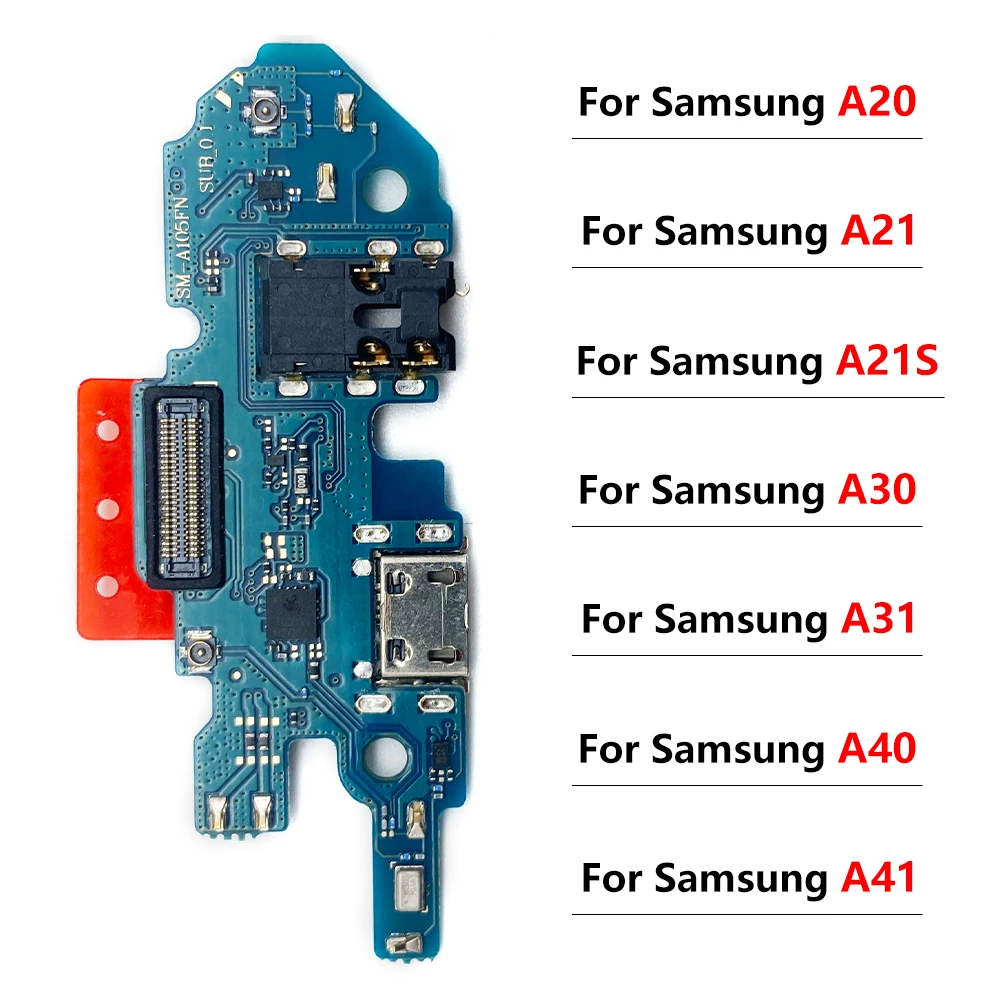 50Pcs Original New USB Charging Port Charger Board Flex Cable For Samsung Galaxy A71 A70 A51 A50 A41 A40 A31 A30 A21S A20 A10