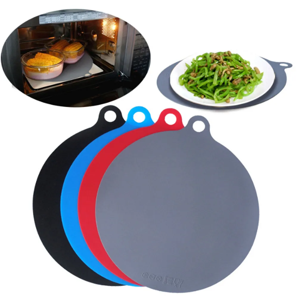 

Multi-Purpose Silicone Pad Soft Non-Stick Round Mat Resistant Insulation Cooker Mats With Hanging Holes For Microwave Oven