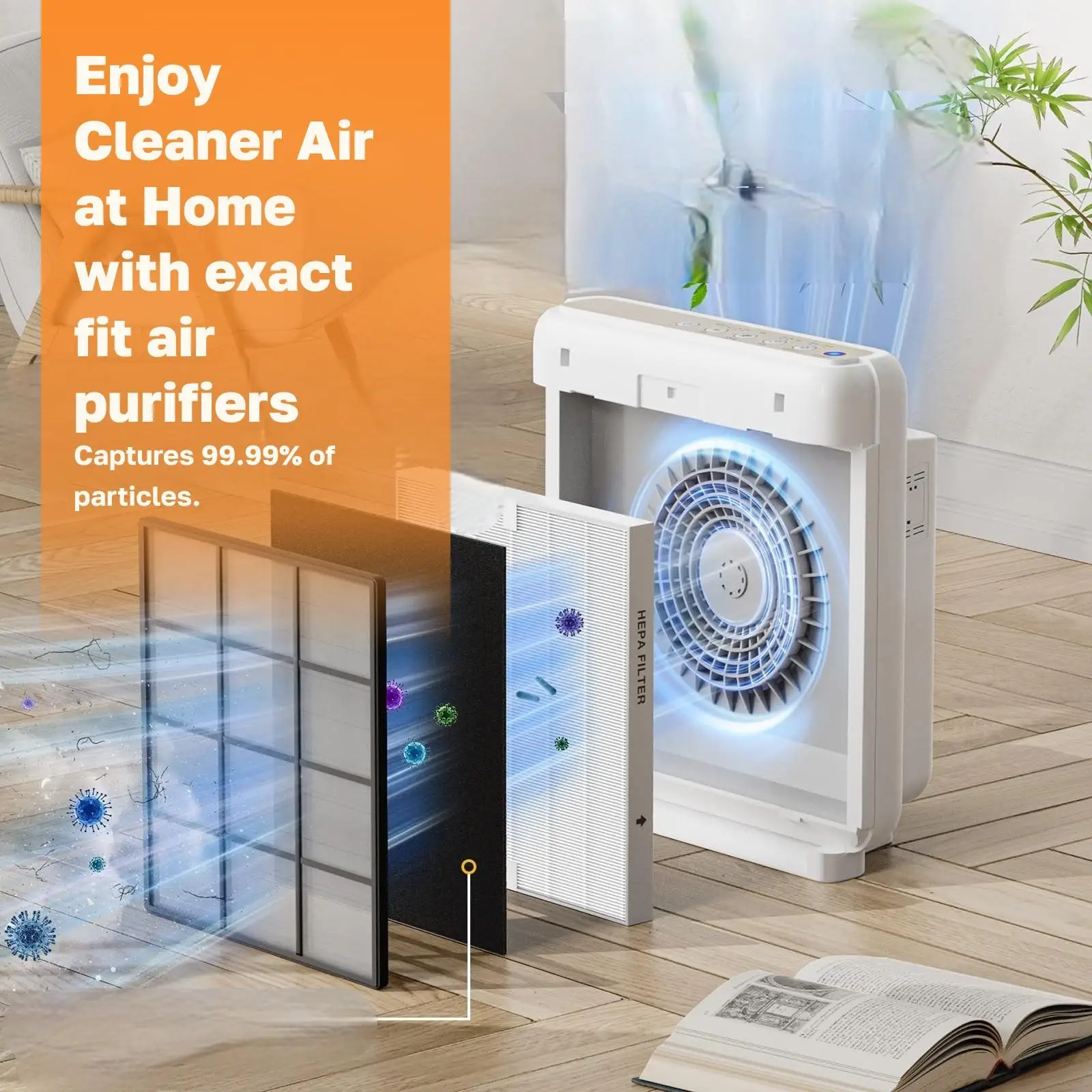Фото Фильтр HEPA для очистителя воздуха Coway AP-1512HH, сменный комплект, высокая эффективность в контроле пыли и запахов. №2
