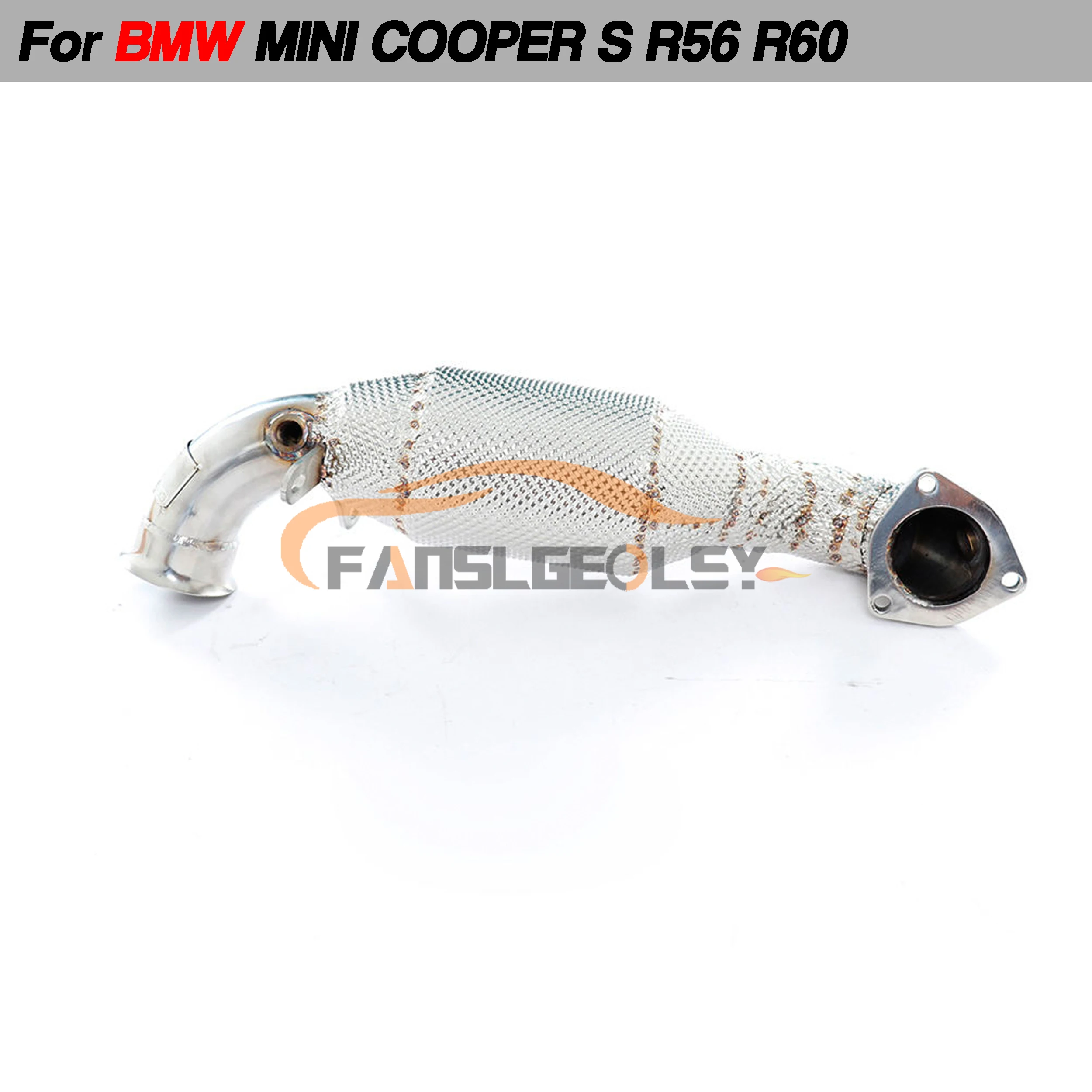 Для BMW MINI COOPER S R56 R60 стальная выхлопная труба с тепловой щиткой и каталитическим