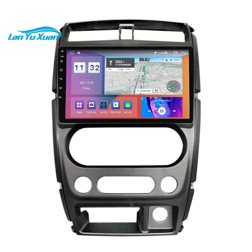 MEKEDE Android 11 8 ядер 8 + 128 ГБ Автомобильный плеер стерео для Suzuki Jimny 2007-2012 4G WIFI цанговый вентилятор 360 камера