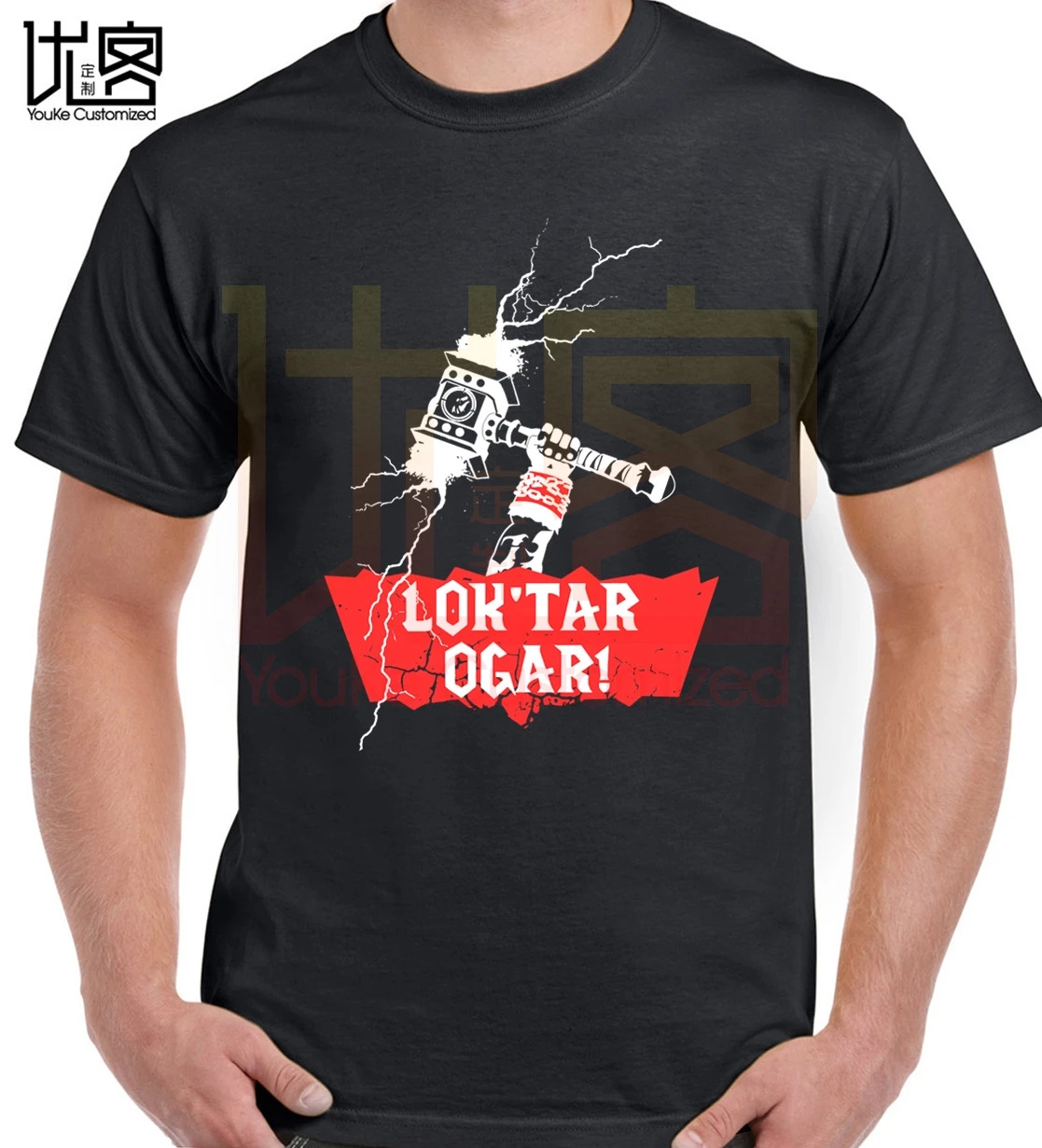 

Lok'tar Ogar Victory or Death! T-Shirt Warcraft T-Shirt men's women's 100% cotton short sleeves tops tee printed casual t-shirt