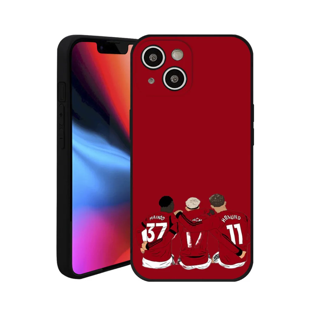 Минималистичный чехол для телефона Kobbie Mainoo Alejandro Garnacho Rasmus Hojlund United Youth Trinity iPhone 15 Pro